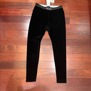 Tom Ford Women’s Stretch Velvet Signature Black Leggings